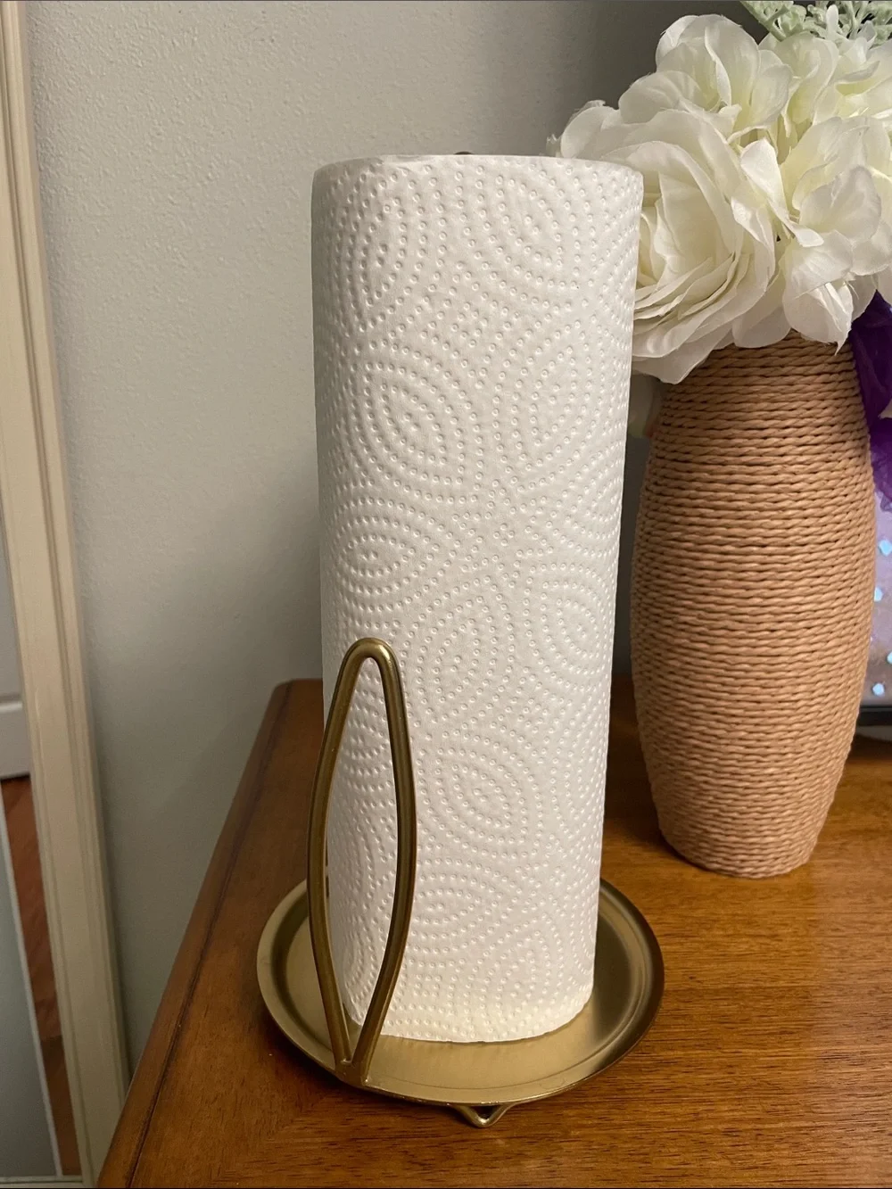 THRESHOLD Gold Tone Metal Countertop Paper Towel Holder LIKE NEW